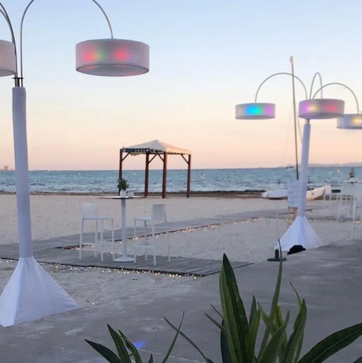Instalación de luces de The Balearic Lighthouse